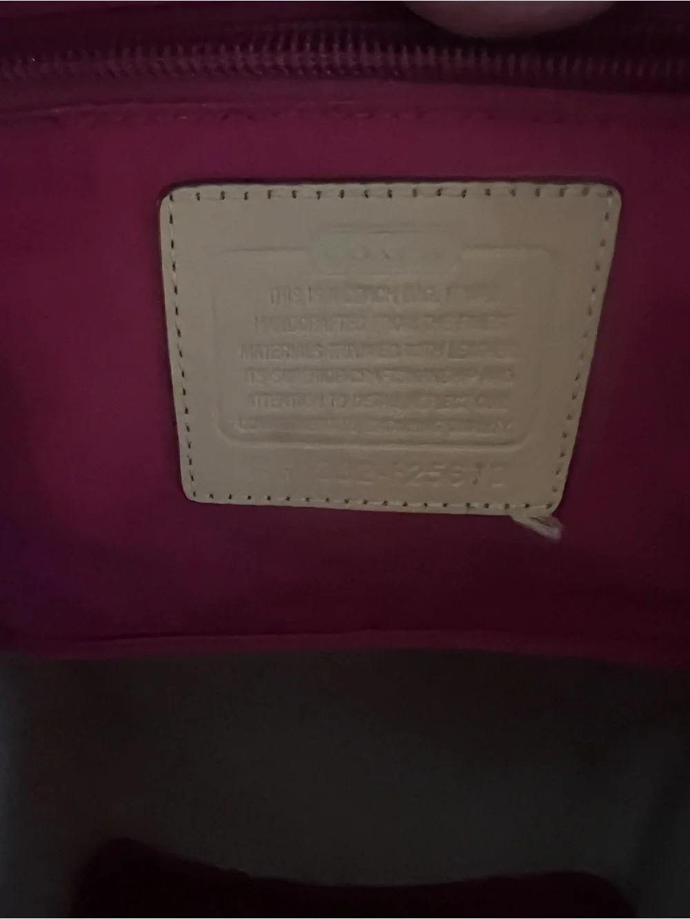 Coach Pink Signature Canvas Tote with Tan Leather Trim